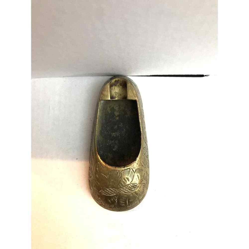 Vintage Brass Shoe Slipper Tray Made In India 3.25”
